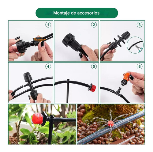 Kit Riego Goteo 40+10 Metros Ahorro Agua 177 Piezas