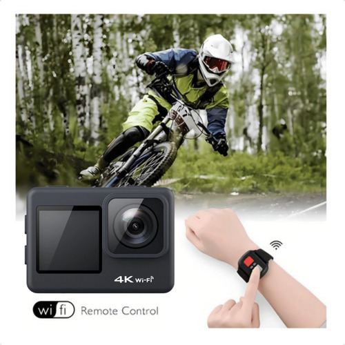 Camera E Filmadora Com Lcd Frontal 4k Hd Ação Vlog Youtubers