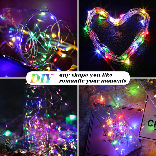 Paquete De 24 Luces De Hadas 2.1 Metros Multicolor Led