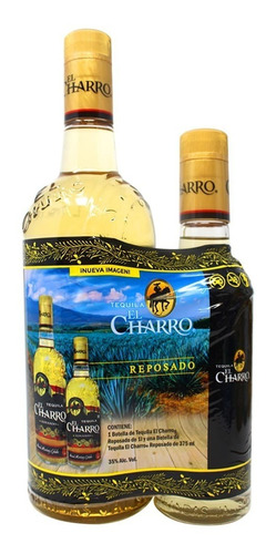 Tequila El Charro Clasico Reposado Pack 1l + 375 Ml