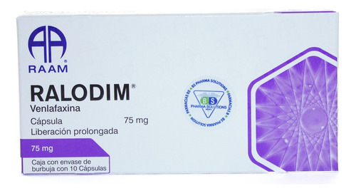 Ralodim Venlafaxina Liberacion Prolongada 75mg C/10 Tab Raam