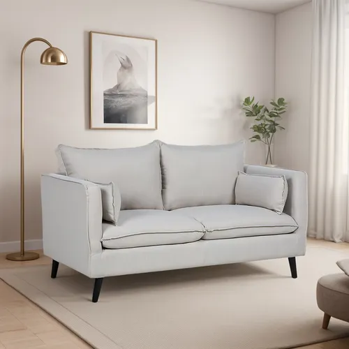 Sofá Rosen Tain 2 Cuerpos Tela Beige