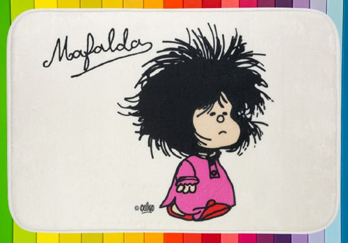 Imagen 2 de 8 de Alfombra Mafalda Con Efecto Memoria 40x60 Cm