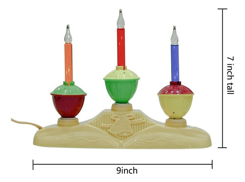3 Luces De Vela De Burbujas De Navidad, Luz Tradicional...