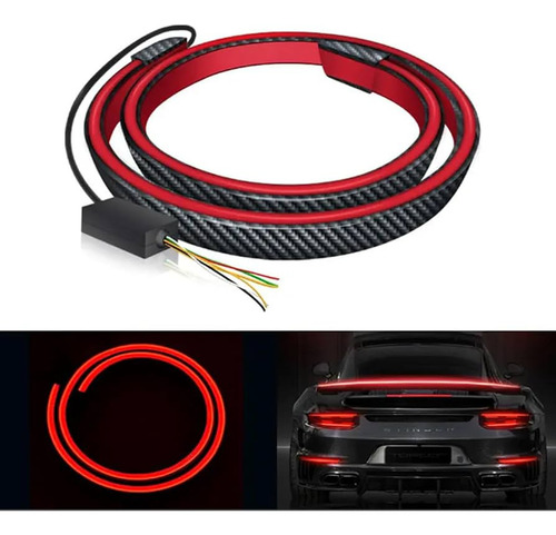 Spoiler Aleron Led Universal Fibra De Carbono