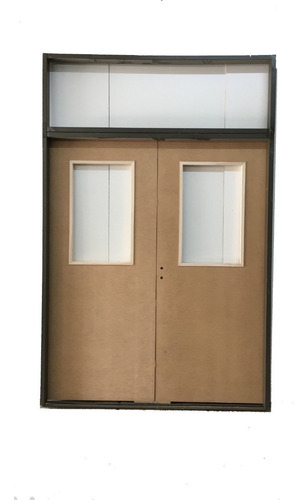 Puerta Placa Mdf 140 Paño Fijo Sup Tabique 10/15 M/chapa 18