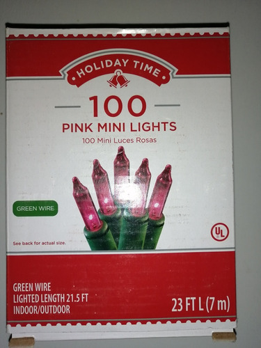 Luces Navideñas Holiday Time Color Rosa