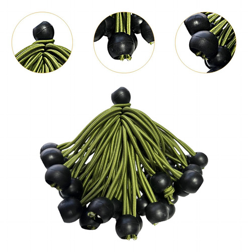 20x Bola Cordones Elásticos Practicantes Bungee Balls Verde