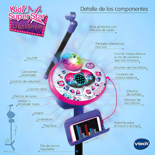 Karaoke Vtech Kidi Star Lightshow 9 En 1