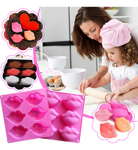 Molde De Labios Calientes For Hornear Tartas, 6 Unidades