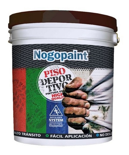 Pintura Para Pisos Deportivos 4 Lts Negro Nogopaint