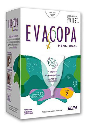 Evacopa Copa Menstrual T 2 De 20-35 Años Hijos Parto Natural