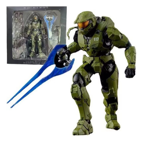 Figura Halo Master Chief 19 Cm Articulada Accesorios
