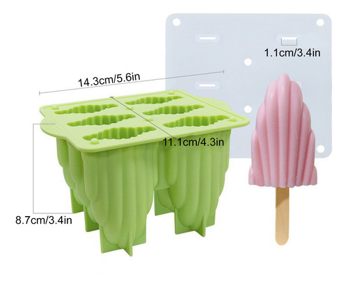 Molde Para Helados O 6 En 1, Hecho En Casa, Para Helados, He
