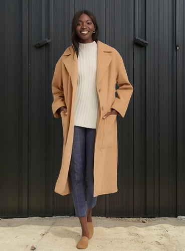 Abrigo Largo Botones Saco Chaqueton Mujer Talla Extra Xxl