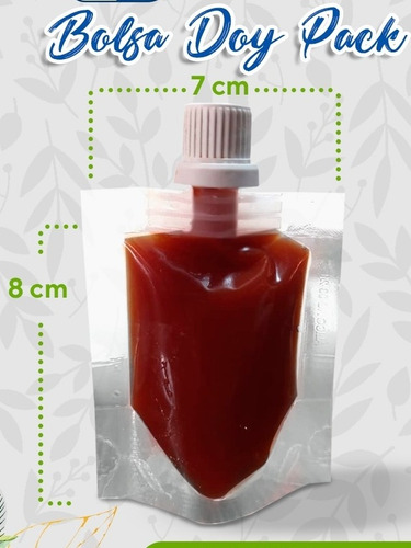 Imagen 2 de 4 de Bolsas Con Válvula Y Dispensador Salsas, Jugos, Mermeladas