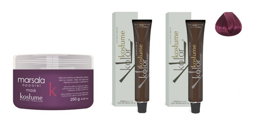 Kit Marsala Kostume Com Máscara 250g + 02 Colorações 8.26