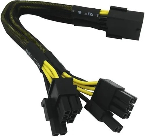 Kit X 6 Pcie Splitter Mallado 8 Pines A 6+2  Reforzado Riser