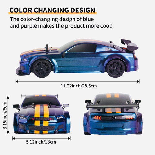 Iblivers Rc Drift Car, 1:14 Coche Teledirigido 4wd Drift...