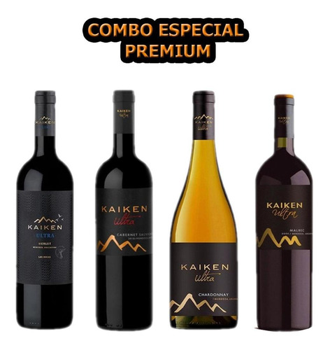 Vinos Promocion Combo X4 Kaiken Ultra Blancos-tintos