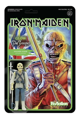 Iron Maiden - Soldado Eddie - Glow The Trooper - Figura - Vermelho