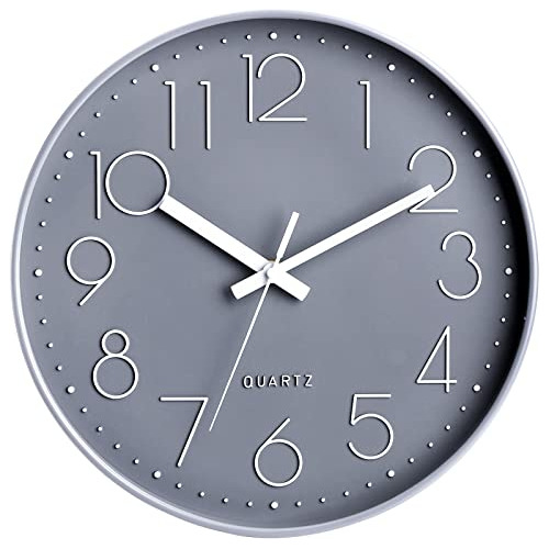 Reloj De Pared Silencioso De 12 Pulgadas, Reloj Moderno...