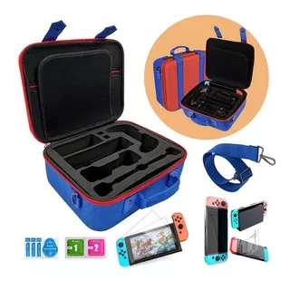 Kit Funda Estuche Para Nintendo Switch,mario