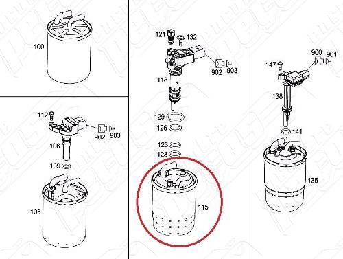 Filtro Combustível Mercedes Ml320 3.0 V6 Cdi 2008-2009