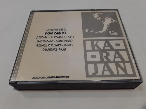 Don Carlos, Verdi, Karajan, Fernandi - 2cd 1990 Italia Mint