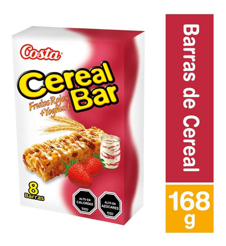 Costa Barra Cereal Frutos Rojos Y Yoghurt 168 Gr