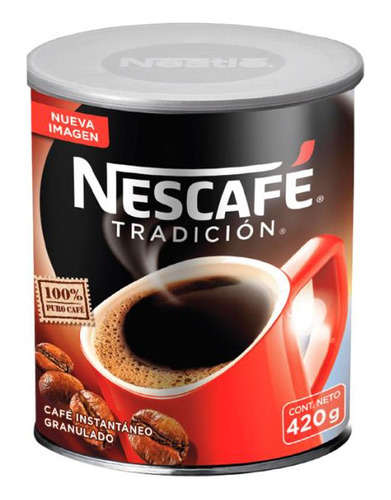 Café Instantáneo Granulado Nescafé Tradición Lata 420 G