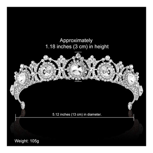 Cocide Tiara Y Corona De Plata Para Mujer, Coronas De Reina