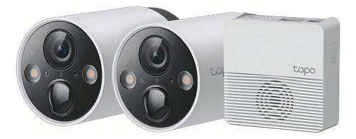 Tapo 2 Cámaras De Seguridad Para Exteriores Tapo C420s2 Recargables Bateria Larga Duración Protección Ip65 Alarma Con Luz Y Sonido Cctv Audio Doble Vía Detección Ai Visión Nocturna A Todo Color