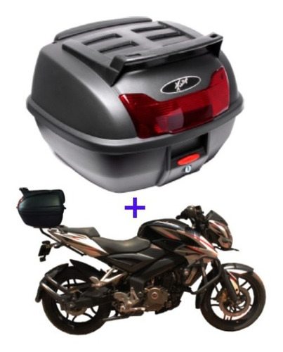 Maletero 40 Lt De Lujo Con Soporte Para Moto Pulsar Ns 200