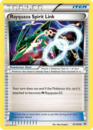 Cartas Pokemon Xy Item Tool Rayquaza Spirit Link 87/108