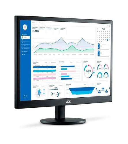 Imagem 2 de 4 de Monitor AOC Serie 70 E2270SWHEN led 21.5 " preto 100V/240V