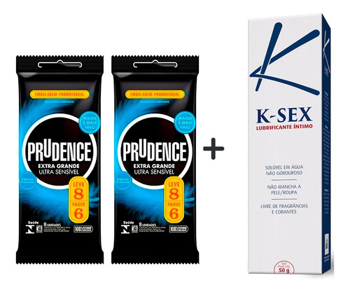 Preservativos Extra Grande Sensitive 16 Camisinha + Lubrific
