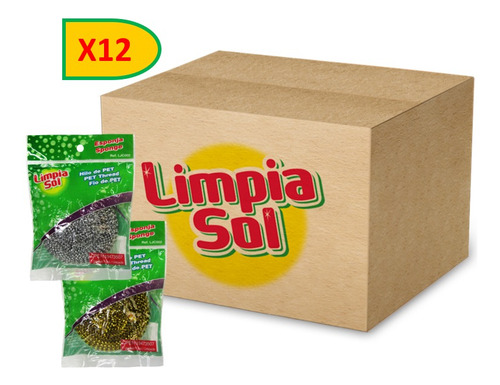 Limpia Sol Esponja Hilo De Pet (x12 Unid)