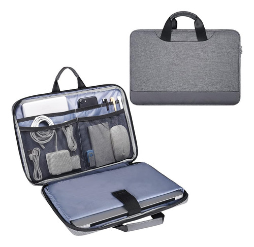 Bolso Organizador Imcomor Funda De Laptop Lona 13,5-15  Gris