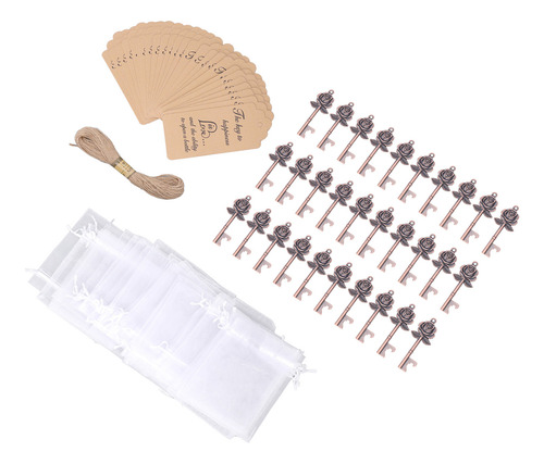 Abridor De Botellas Rose Key, 30 Unidades, Tarjetas Con Etiq