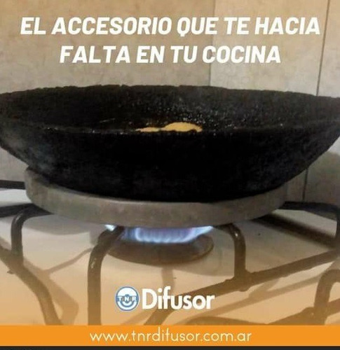 Imagen 2 de 7 de Tnr Difusor Cocina Aluminio Inyectado Auténtico Tnr 18cm