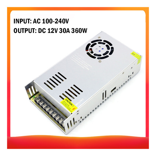 Ac 100-240v A Dc 12v 30a 360w Transformador De Voltaje Regul