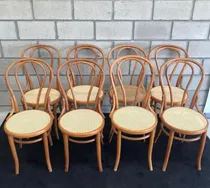 Comprar Antiguo Juego 8 Sillas Thonet Mod 18 Originales 