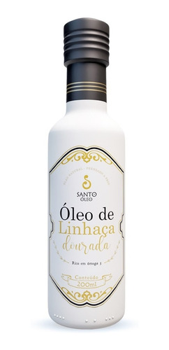 Óleo De Linhaça Dourada Ômega 3 Garrafa 200ml Santo Óleo