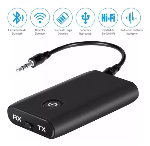 Transmisor Y Receptor De Audio Bluetooth 3.5 Mm 2 En 1