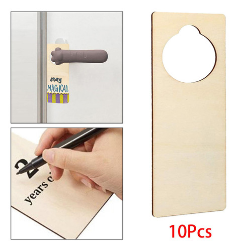 - 10 Piezas De Perchas De Puerta Sin Terminar, Rectángulo