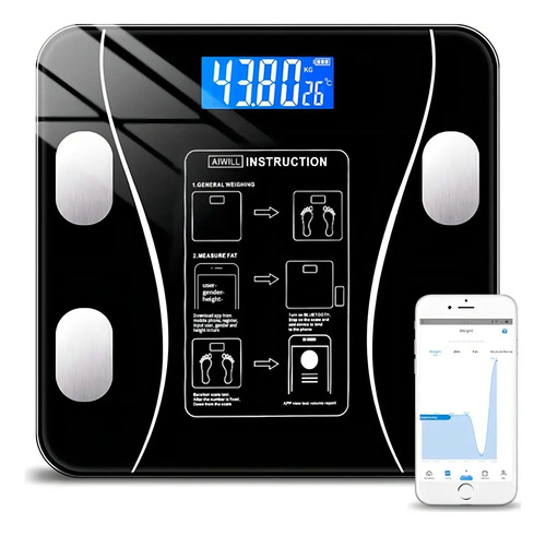 Balança Corporal Bioimpedância Profissional Bluetooth