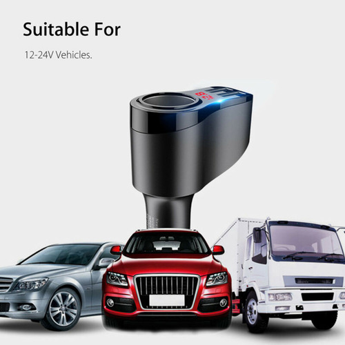 Divisor De Doble Puerto Usb Para Coche, Enchufe De 12 V-24 V