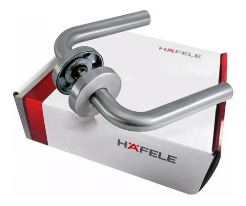 Imagen 1 de 4 de Picaporte Manija Doble Hafele 903.91.596 Hl05 Inoxi. Mate