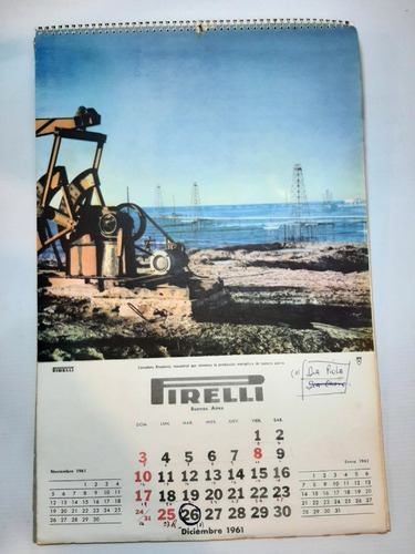 Imagen 9 de 9 de Antiguo Almanaque Pirelli 1961 Impecable Ro 1832